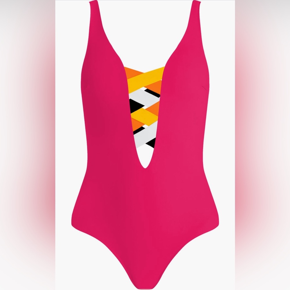 Valimare one piece swim suit size L pink